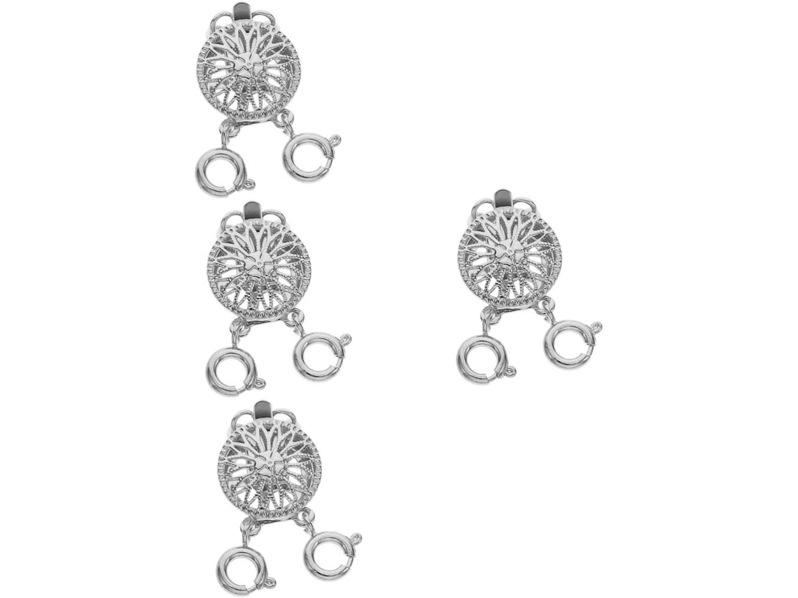 Nuobesty Com 4 Conectores De Fecho Para Colares Múltiplos, Ideais Para Sobreposição De Colares.