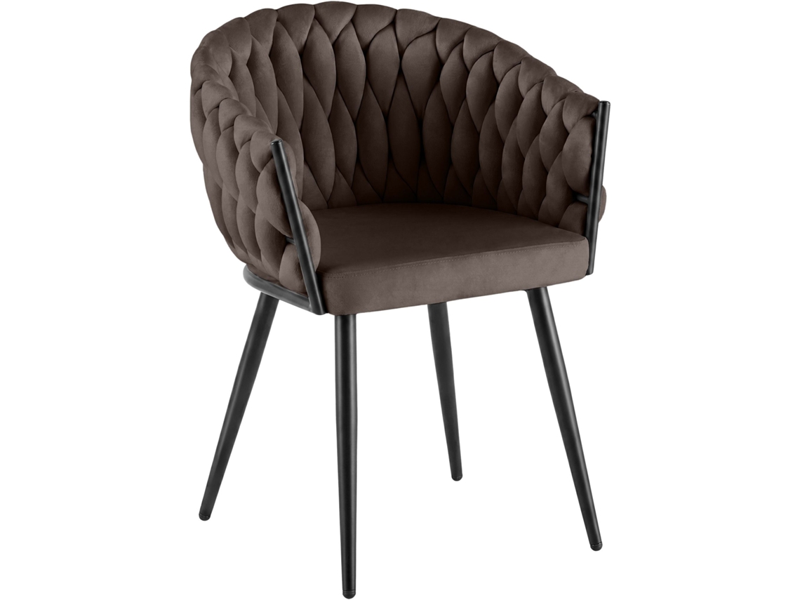 Cadeira De Jantar Molise Em Veludo ndash Conforto Elegante E Design Moderno Para Sua Sala De Jantar Marrom Veludo