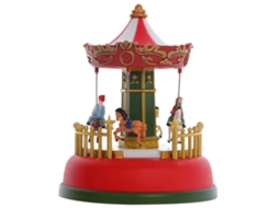 Decoração natalina com carrossel musical e roda gigante, funciona com 3 pilhas AAA LAXISCREED