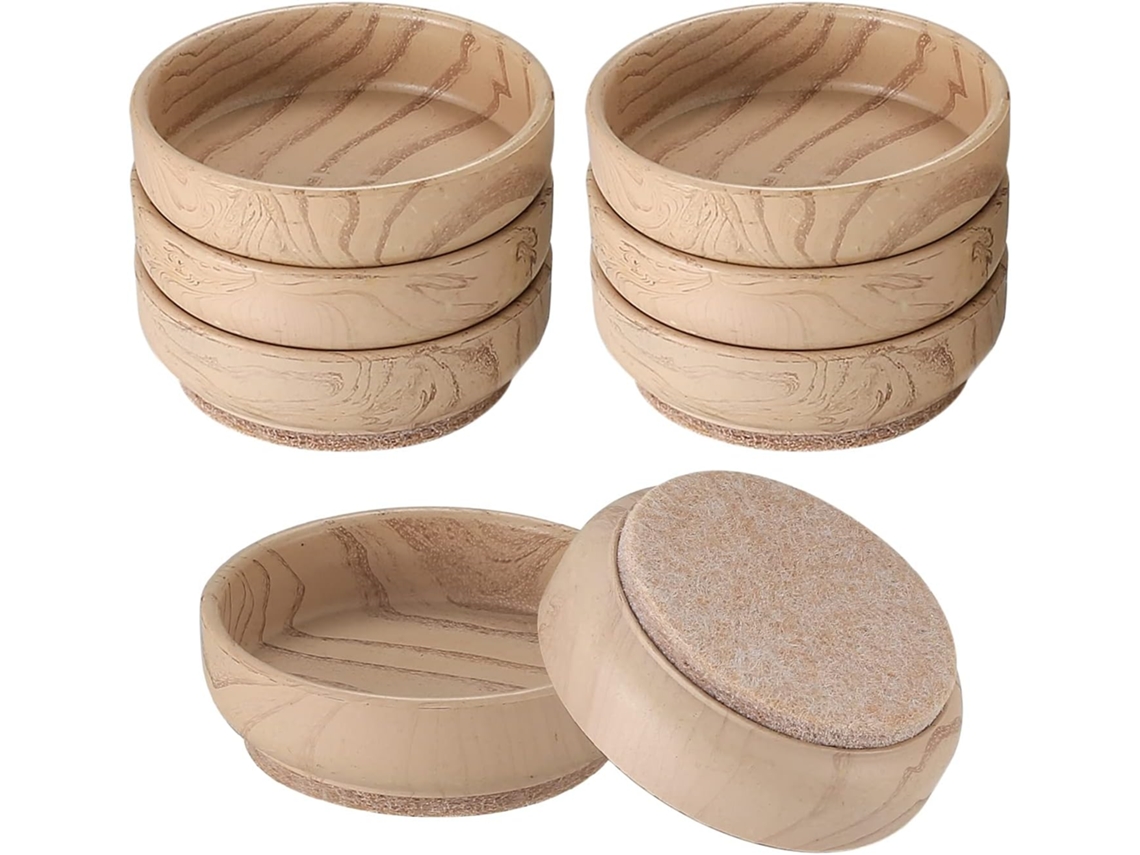 Rodízios Para Móveis, 8 Peças, Em Feltro, 6 Cm, 2,4 Polegadas, Antiderrapantes, Redondos, Para Cadeiras, Móveis