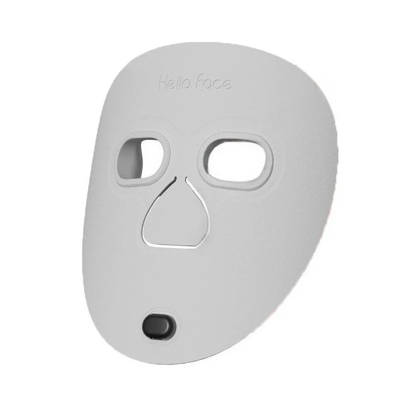Máscara Facial Recarregável De Led (cinza) Com Terapia De Luz Vermelha.