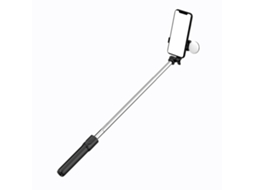 Selfie Stick telescópico com controle remoto e luz LED, 0.71m HURTEL