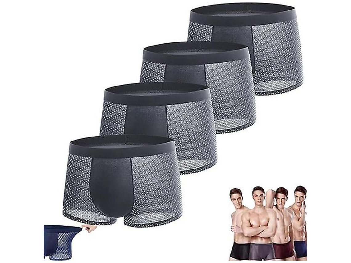 2026 boxer Briefs de Bambú Boxhero para Homens Conforto Duradouro e Estilo, Roupa Interior Respirável e Suave