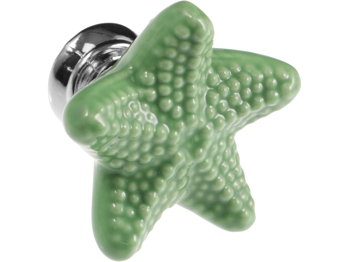 Puxador De Cerâmica Em Formato Estrela Do Mar Supvox Para Móveis, Gavetas E Armários, Cor Verde, Ideal Para Cozinha E