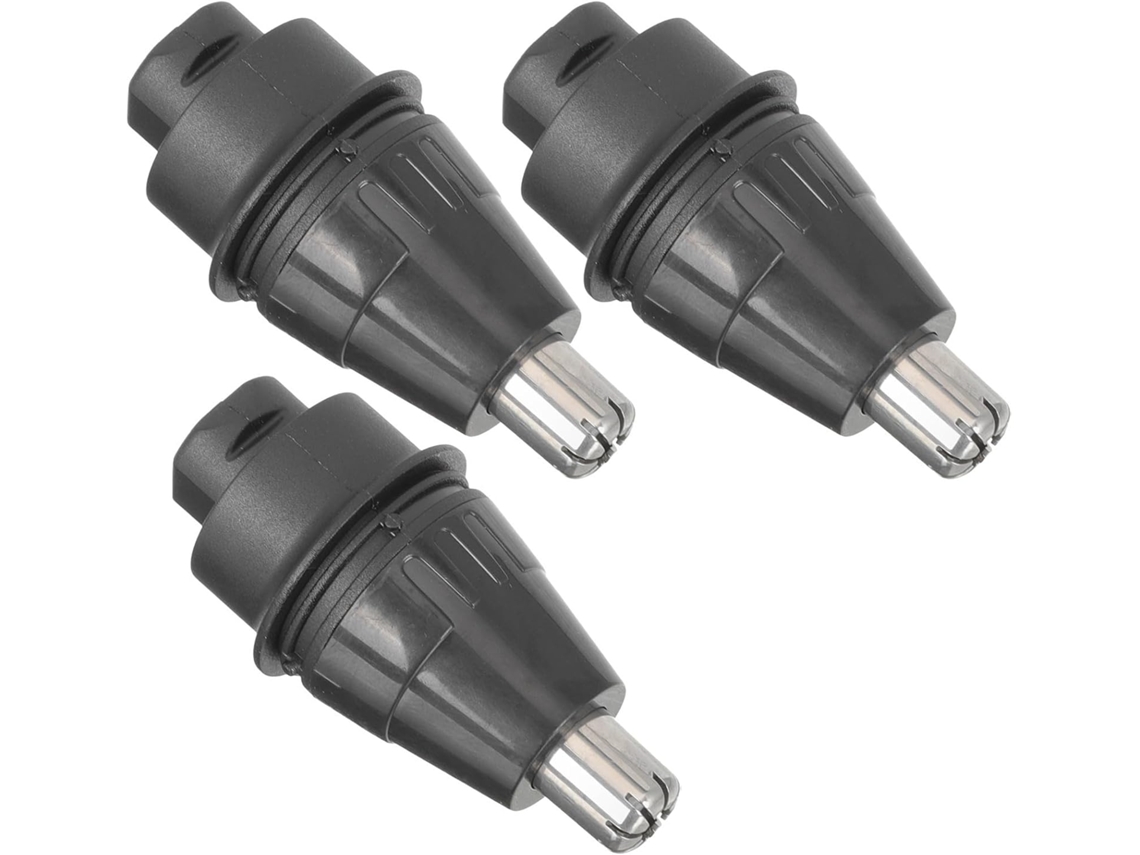 Cabeças de substituição em ABS para aparador de pelos do nariz, 3 peças.