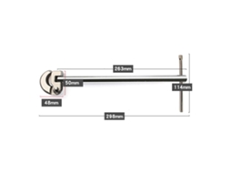 Chave Universal Laxiscreed Para Torneiras Com Cabeça Giratória 180° E Capacidade Entre 8 E 28mm