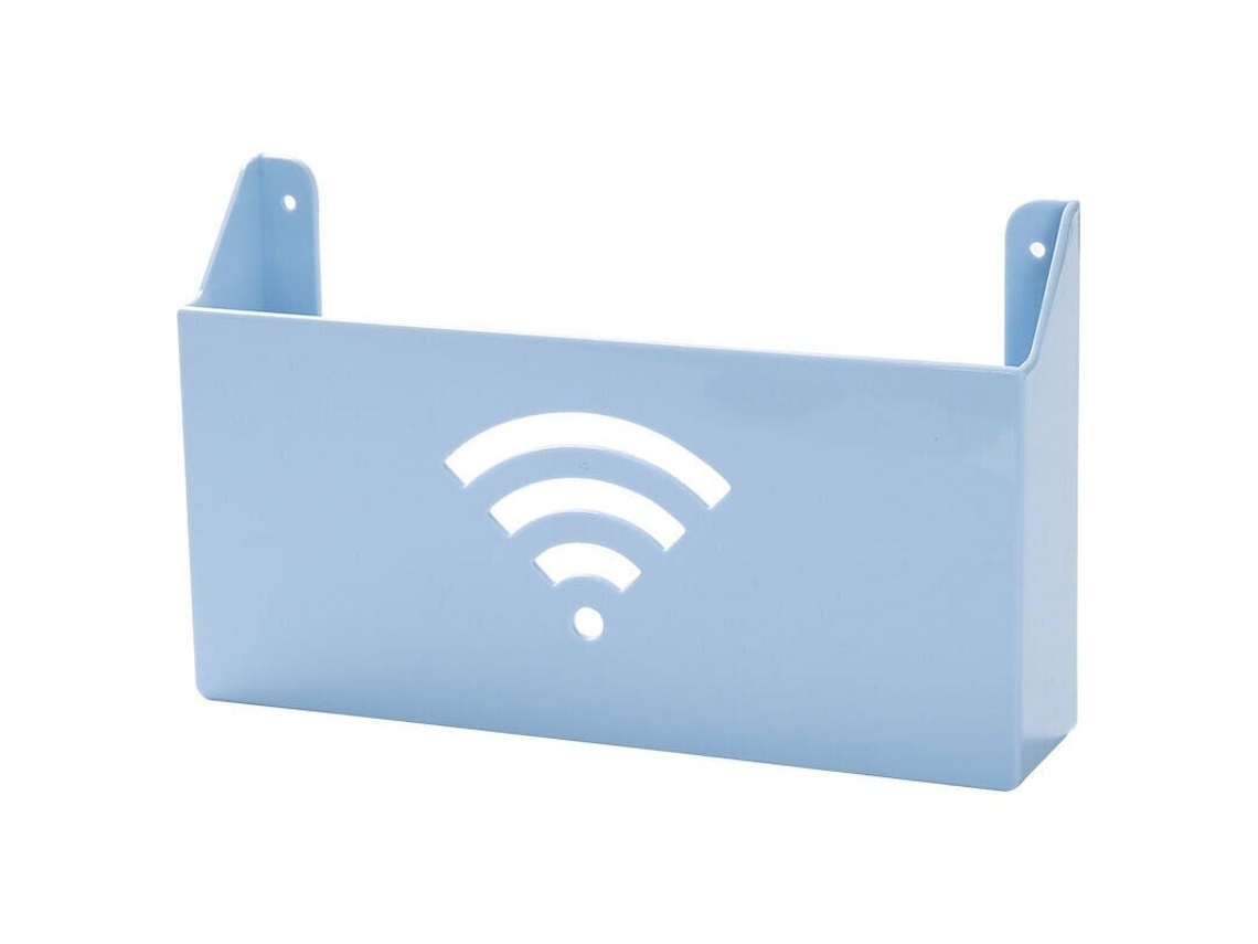 Caixa de Parede para Roteador Wi, Fi da Home Creative, Decoração para Pendurar na Parede, para Proteção de Mídia, Azul B BRILVIBERA