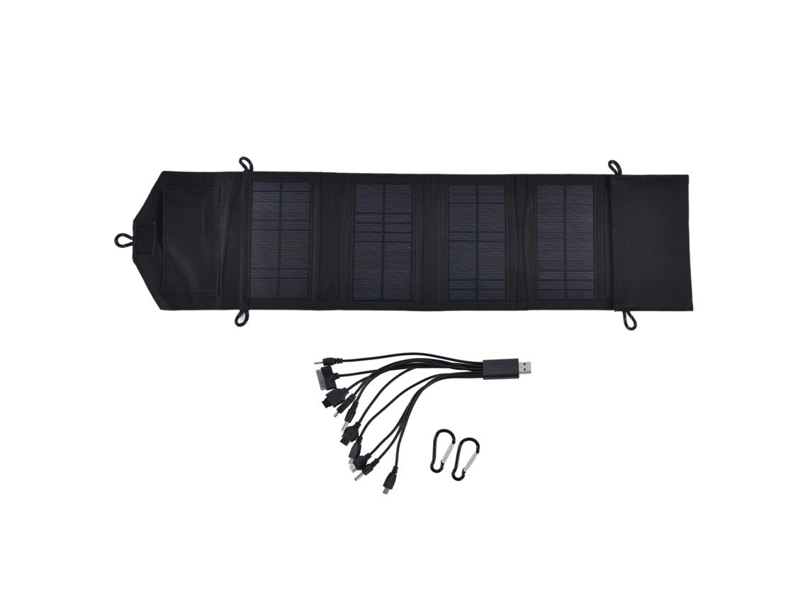 Painel Solar Plegável Portátil 15W 5V Bateria Solar para Camping Viagens Carregador USB S/MARCA