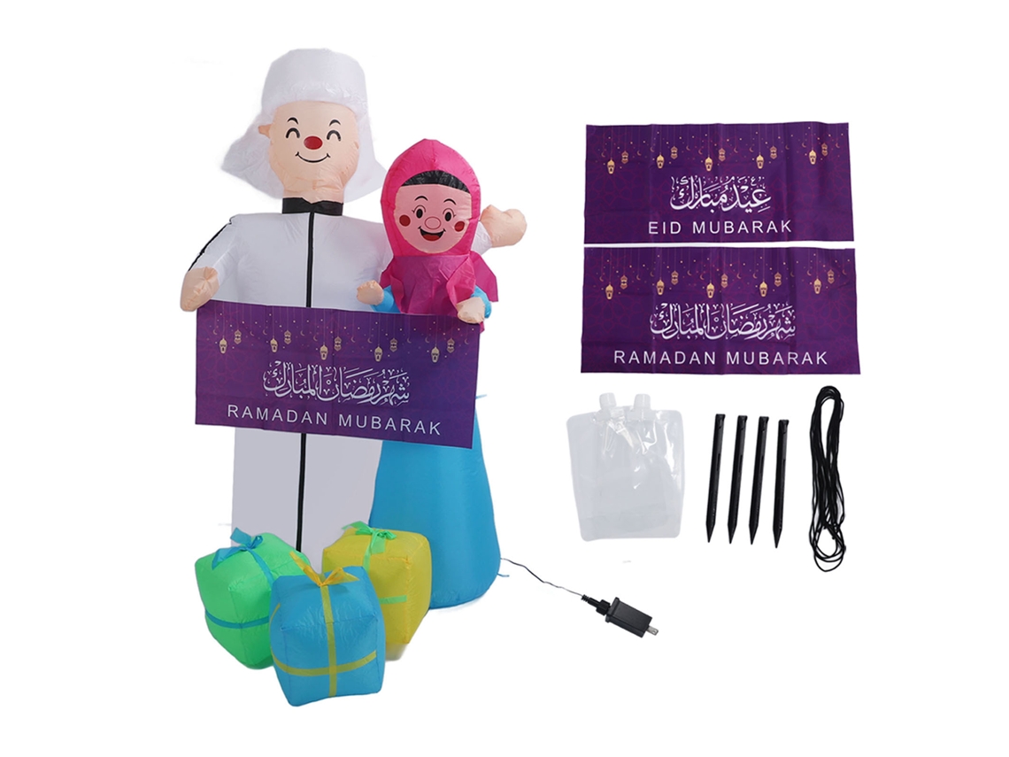 Decoração inflável Muslim ao ar livre, impermeável e resistente, 1,8m, com plugue LAXISCREED