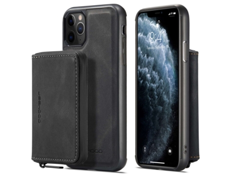 Capa Para Iphone 11 Pro Max Jeehood Pele Sintética Magnética Preto