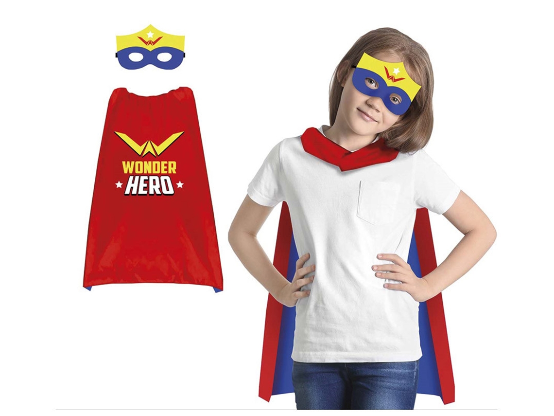 Conjunto de Acessórios GUIRCA Infantil Super Heroína: Máscara e Capa