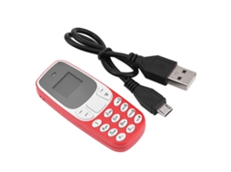 Aetheria mini Telefone Móvel Gsm com Dual Sim, Bluetooth e Bateria de Longa Duração Vermelho