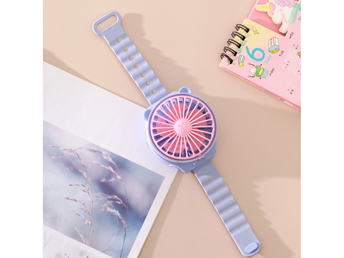 Ventilador de Pulso para Crianças com Pilhas, Portátil, Design de Desenho Animado, Leve e Silencioso, para Atividades Ao Ar Livre, Ideal... STELASPLEN