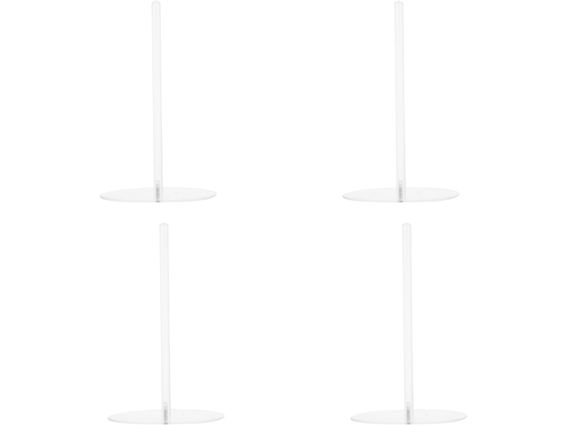 Organizador de armazenamento adesivo em acrílico, conjunto de 4 peças, design padrão e fácil acesso, com suporte vertical individual para