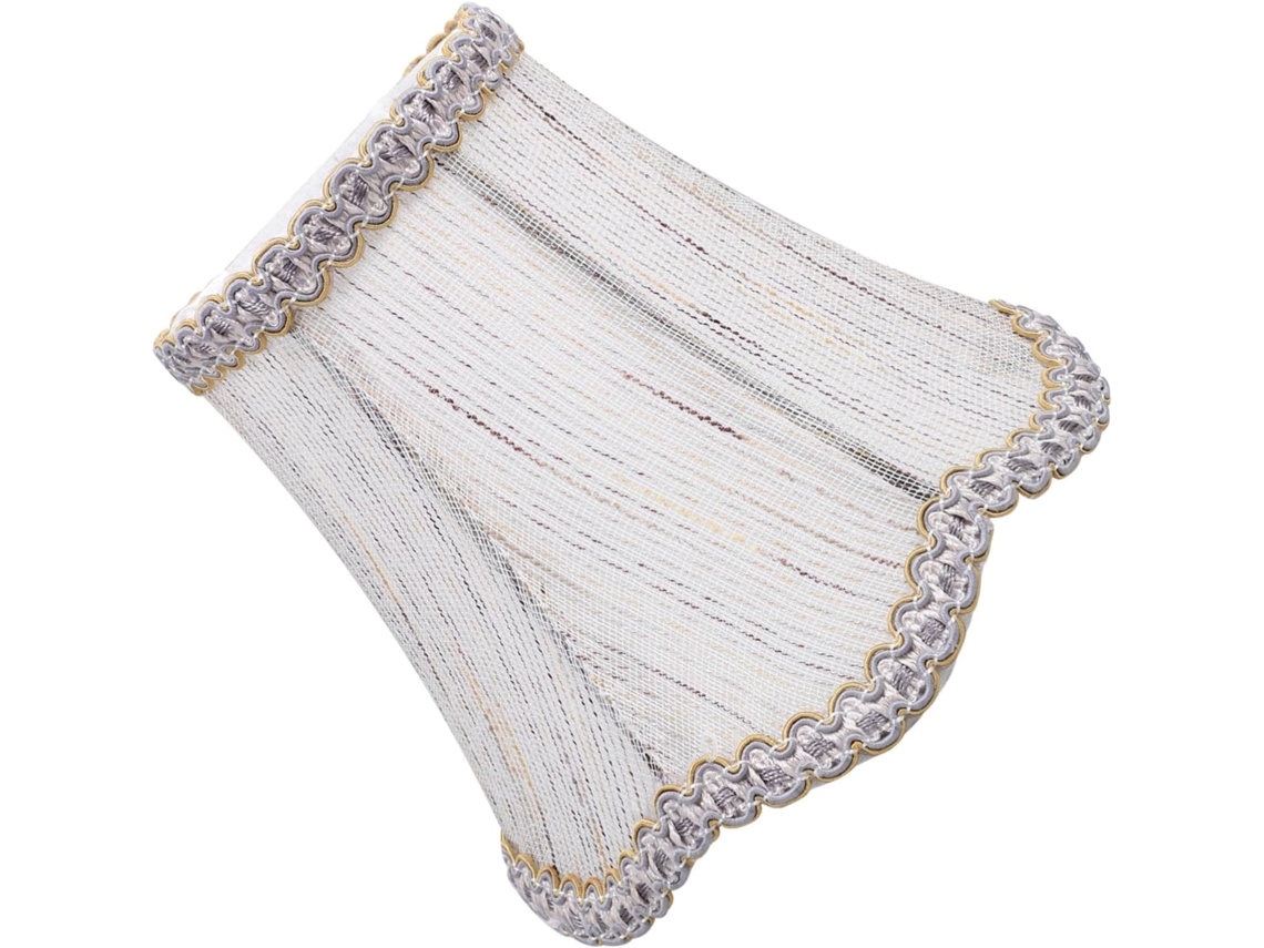 Abajur De Linho Canelado Para Luminária De Mesa, Elegante Peça De Reposição Para Interiores.
