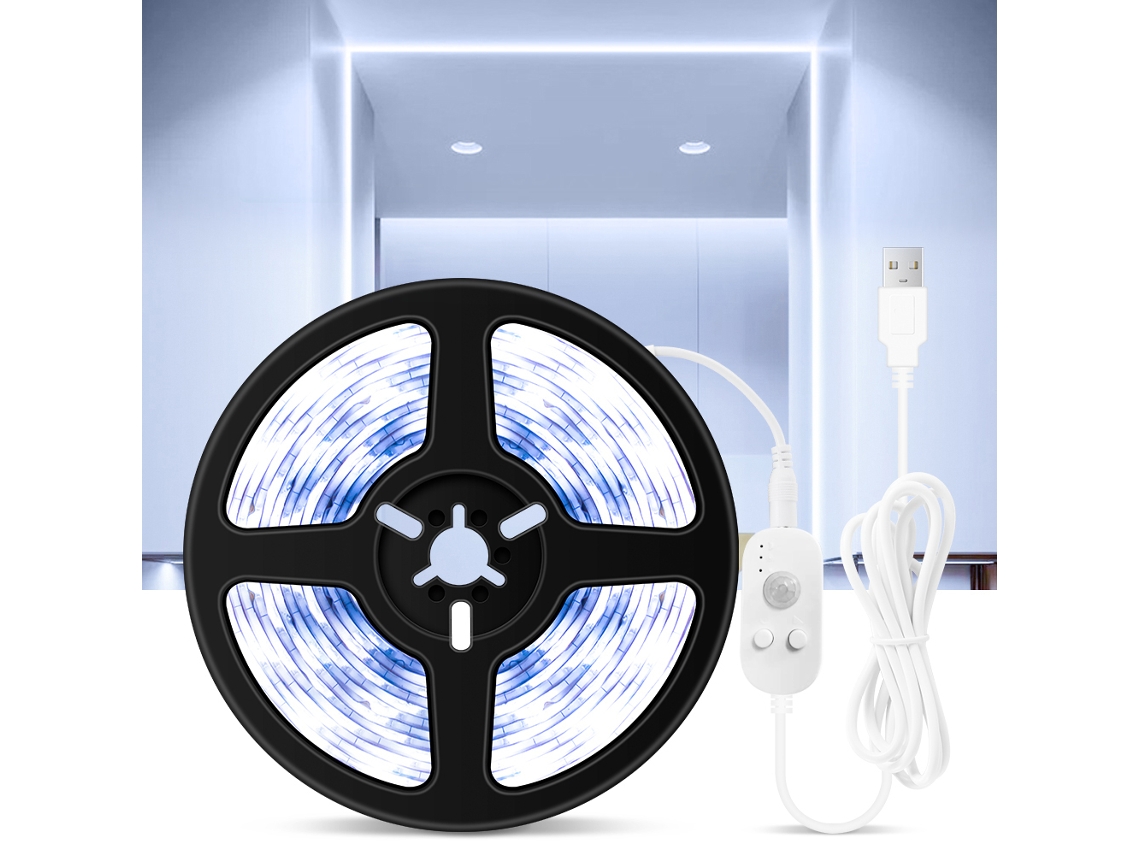 Fita de Luz LED USB Dimmable com Sensor PIR 60 LEDs | S/MARCA