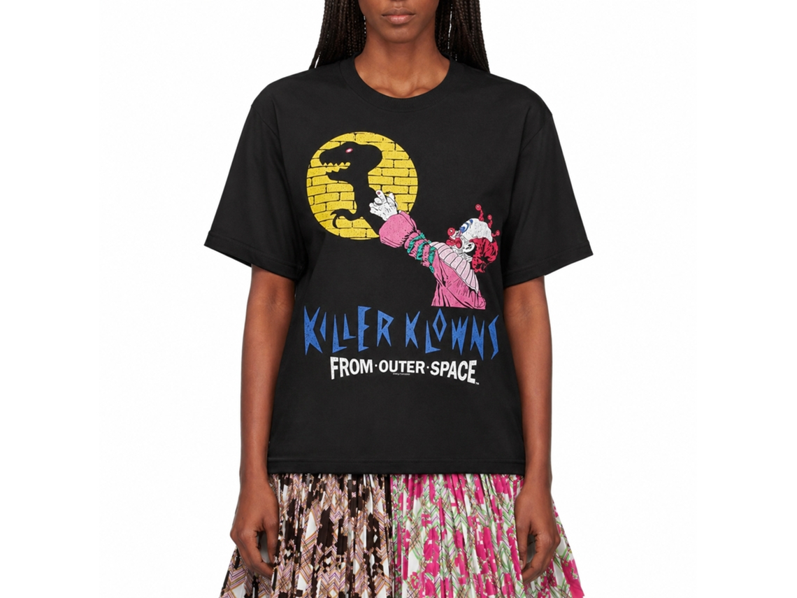 Rockinstone Killer Klowns Shadow Puppet Show Black Adult T-shirt Size:xl