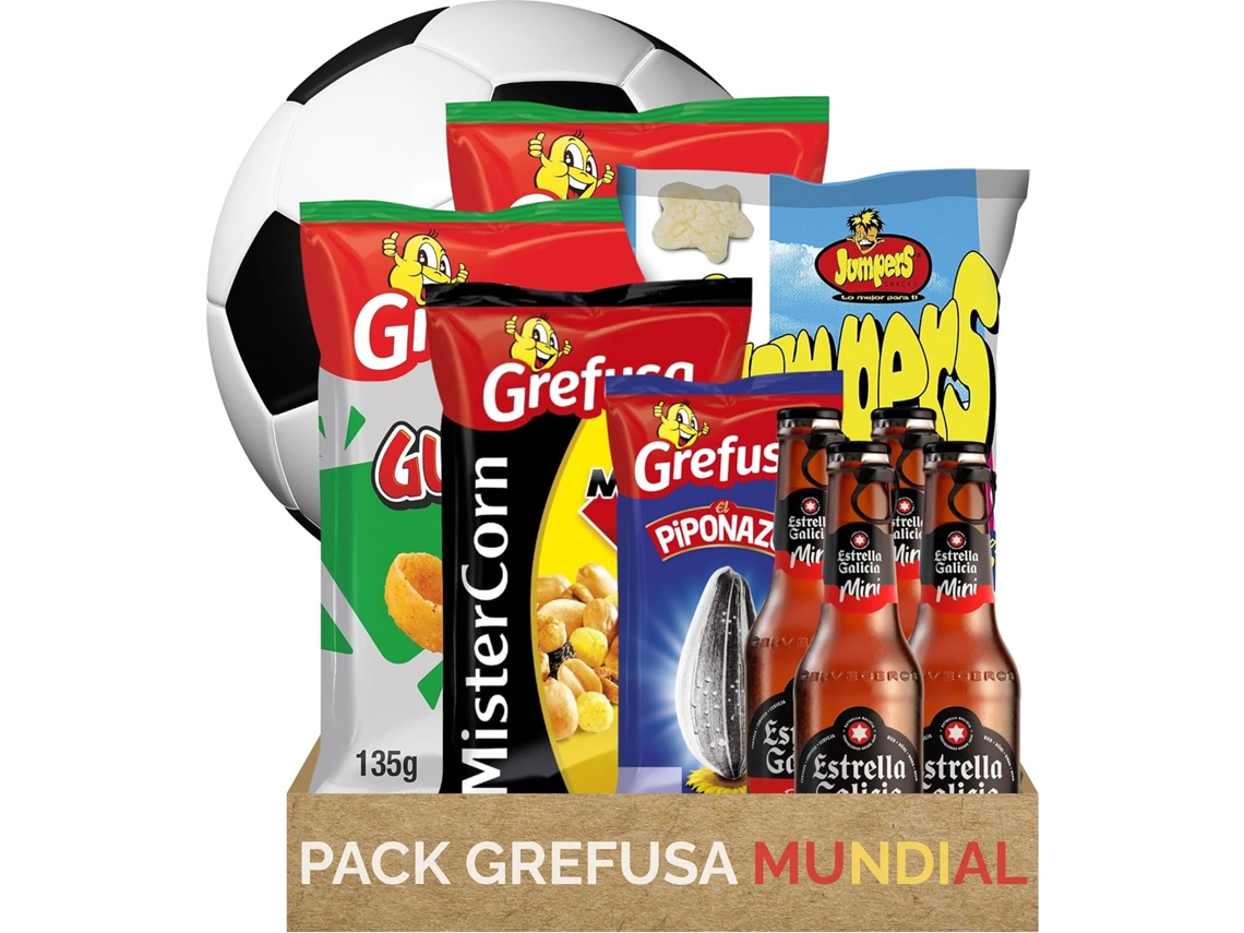 Iami Pack Snacks Salgados E Cerveja 5 Aperitivos E 4 Garrafas 25 Cl