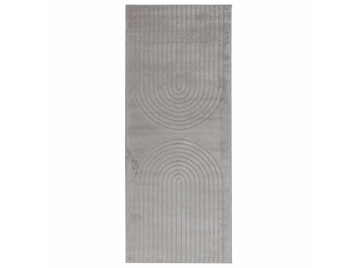 Conjunto 1 Tapete Interno Vidaxl Cinzento Poliéster (200 X 80 Cm)