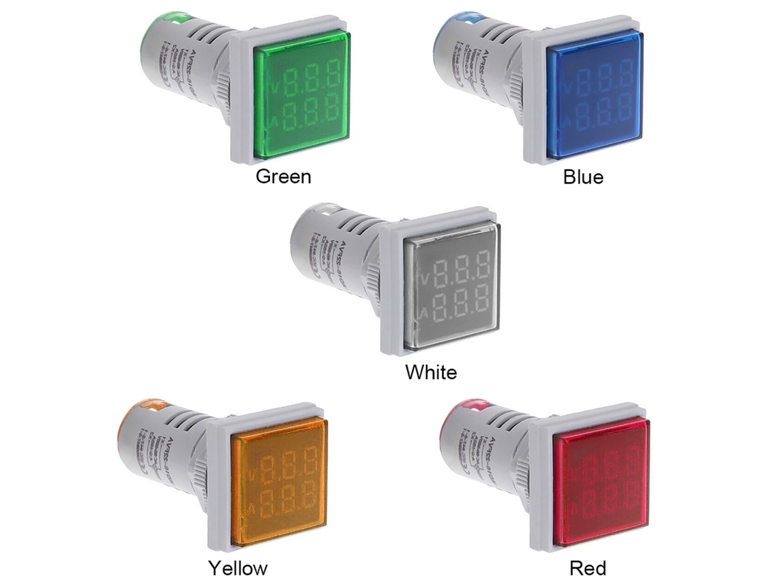 Mini Voltímetro Amperímetro Digital YURU com LED