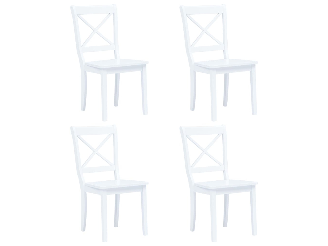 Dining Chair, Dining Chairs Vidaxl Branco Madeira (n/a)