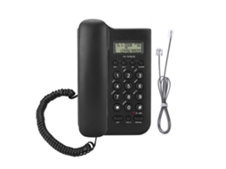 Aetheria telefone Fixo para Hotel e Casa com Instalção Fácil e Função de Chamadas Preto (modelo Kx t076)
