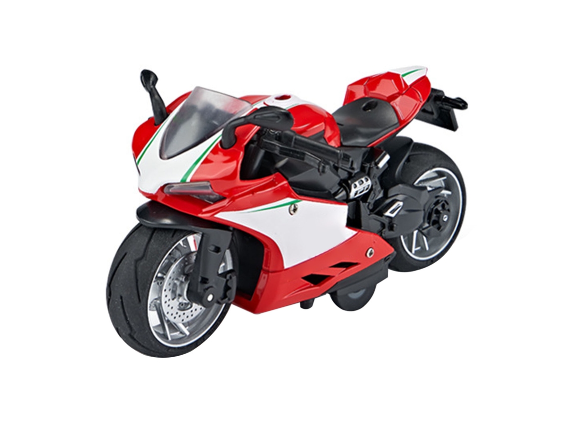 Primerox modelo de Moto Brinquedo 1:14 com Som e Luz, Retrocesso, Liga e Plástico, Vermelho