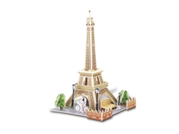 Quebra-cabeça 3d Da Torre Eiffel - Material: Papelão, 26 Peças, 13x13x21 Cm