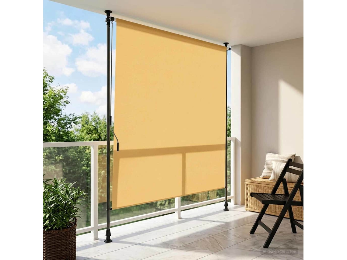 Vidaxl Cortina Rolô Exterior Areia 100 X 270 Cm