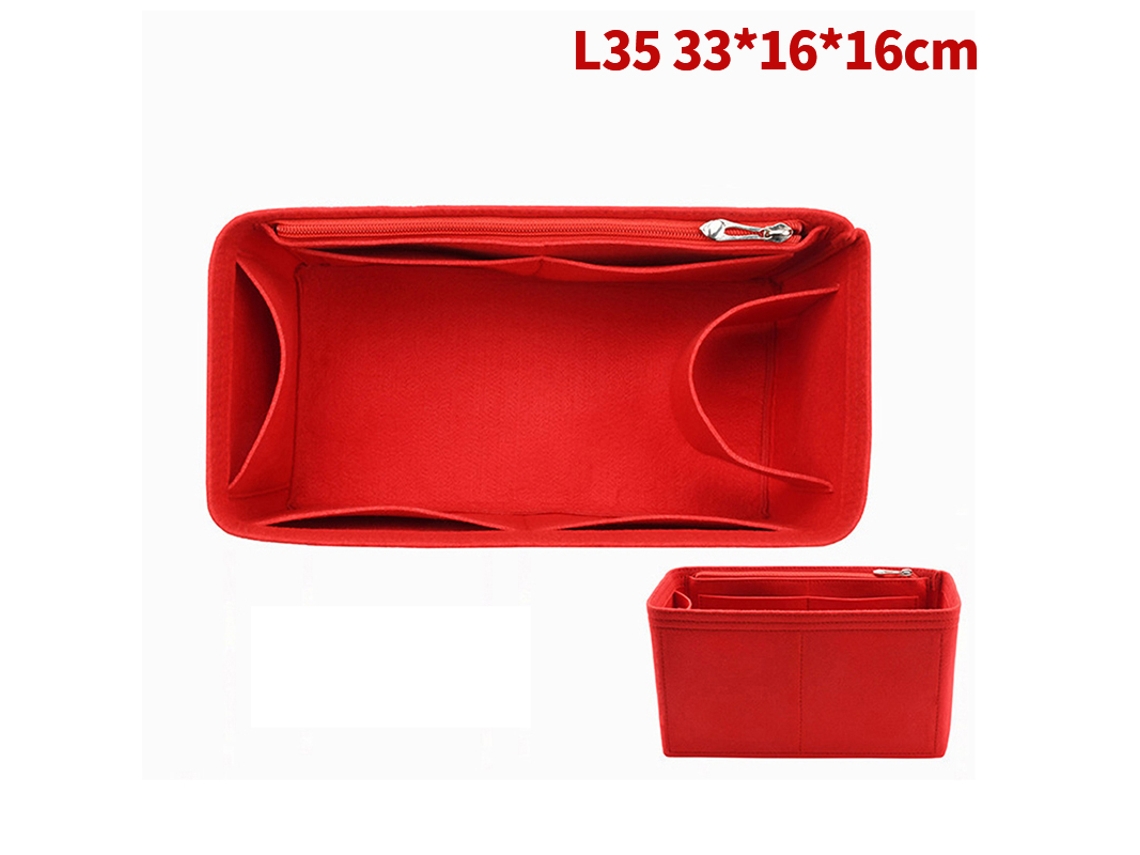 Bolsa Organizadora de Maquiagem com Inserto para 25, 30 e 35 Polegadas, Estilo Vermelho B L BRILVIBERA
