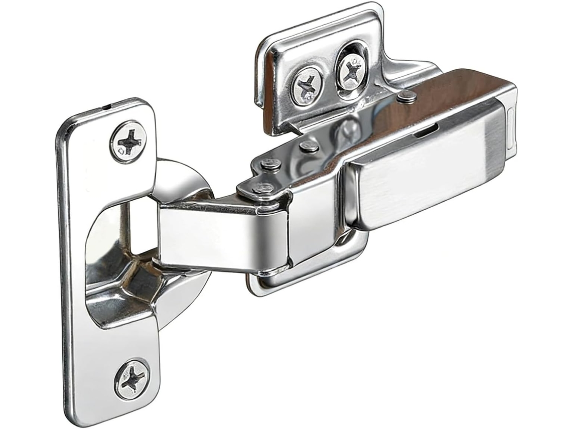 Conjunto De 2 Dobradiças Para Armário Cozinha, Dobradiças De Sobreposição 110° Com Fechamento Suave, Dobradiças Para