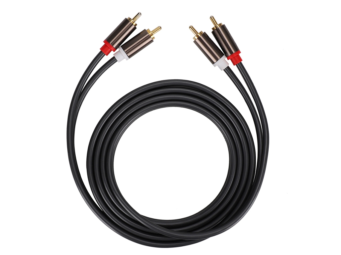 Cabo de Áudio com Plugue Dourado e Cobre Galvanizado para Tv Cd Player 1.8m | S/MARCA