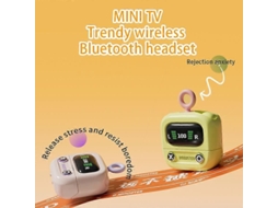 Fones De Ouvido Bluetooth Com Tela Digital De Desenho Animado Dmooster D76 Ly Ebike