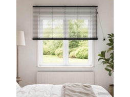 Vidaxl Cortina Veneziana Preto 130 X 130 Cm 35 Mm