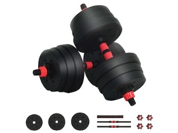 Conjunto 1 Conjunto De Halteres Vidaxl Preto Pvc (121 X 19,5 X 19,5 Cm)