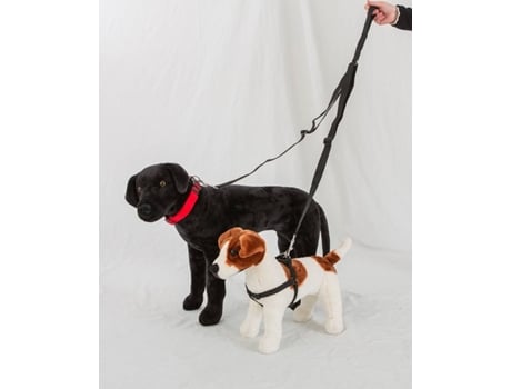 Trela para Cães MMPET Dupla (Preto - 120 cm)