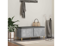 Vidaxl Banco De Hall Com Almofada Cinzento Concreto 100 X 38 X 46 Cm