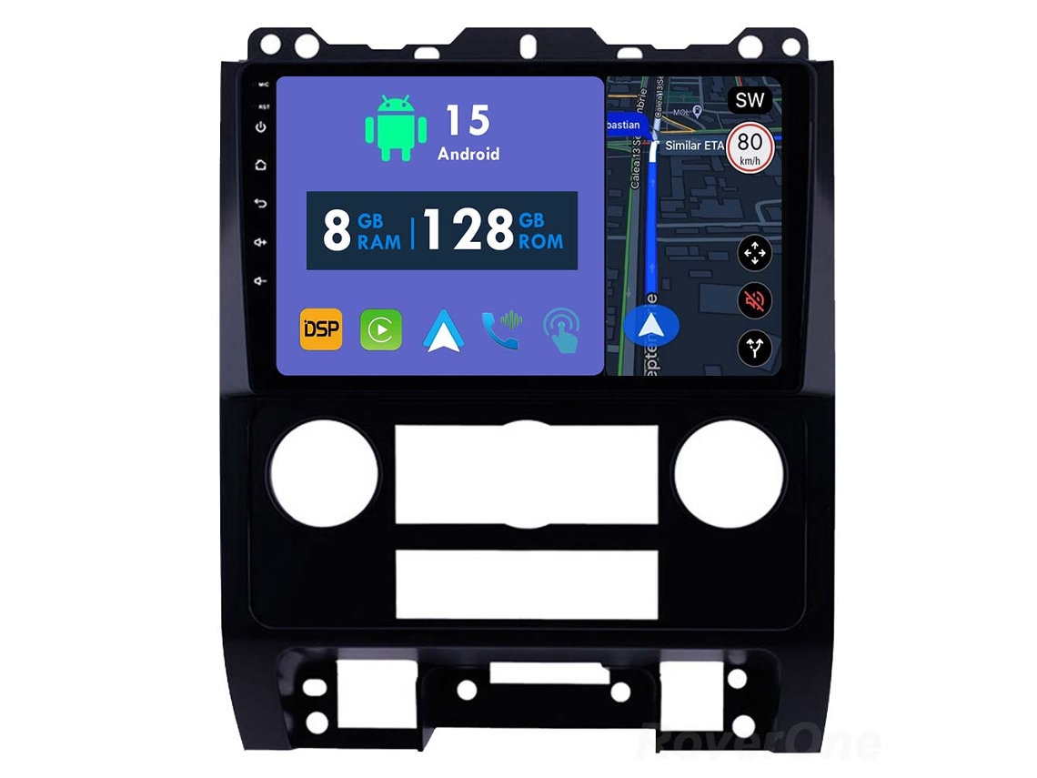 Auto Rádio Carro Bluetooth Autoradio 8GB RAM 128G ROM CarPlay Navegação GPS Ecrã Táctil RoverOne para Ford Escape For Mercury Mariner 2 2007-2012  