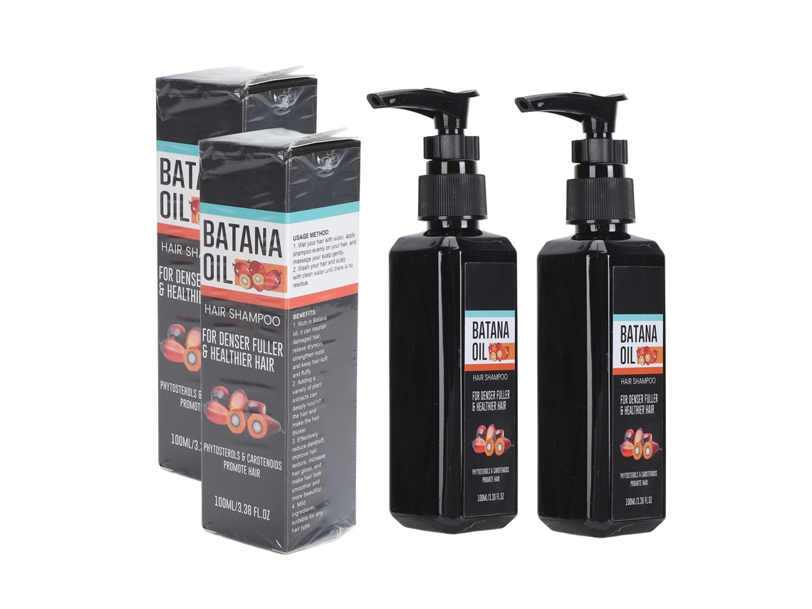2pcs Shampoo De Óleo De Batana Para Crescimento Capilar, Reparo De Pontes Quebradas E Cuidado Com O Couro Cabeludo 100ml