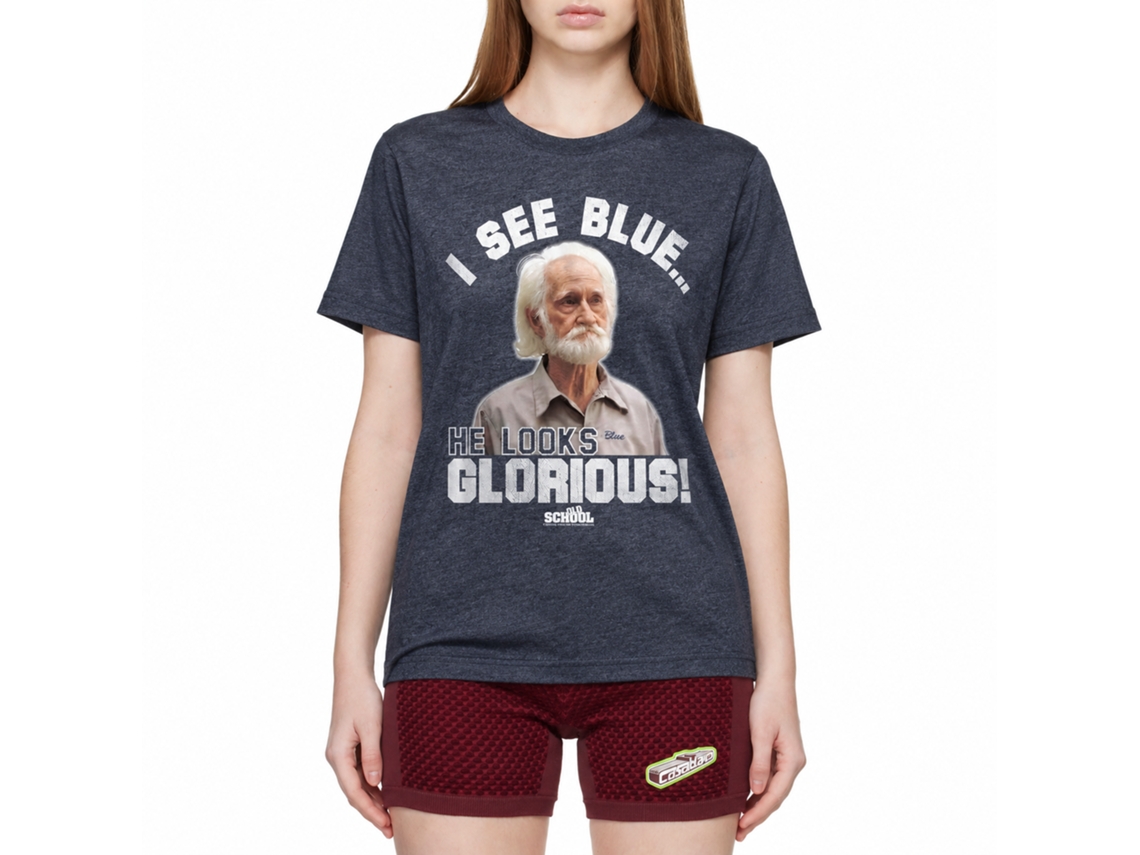 Rockinstone Old School Movie Glorious Heather Navy Adult T-shirt Size:xxl