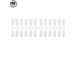 240pcs Dicas De Cor De Gel Para Unhas Amostras Práticas Dobráveis De Duas Faces Brancas
