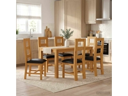 Vidaxl Conjunto De Sala De Jantar 7 Unid. Preto