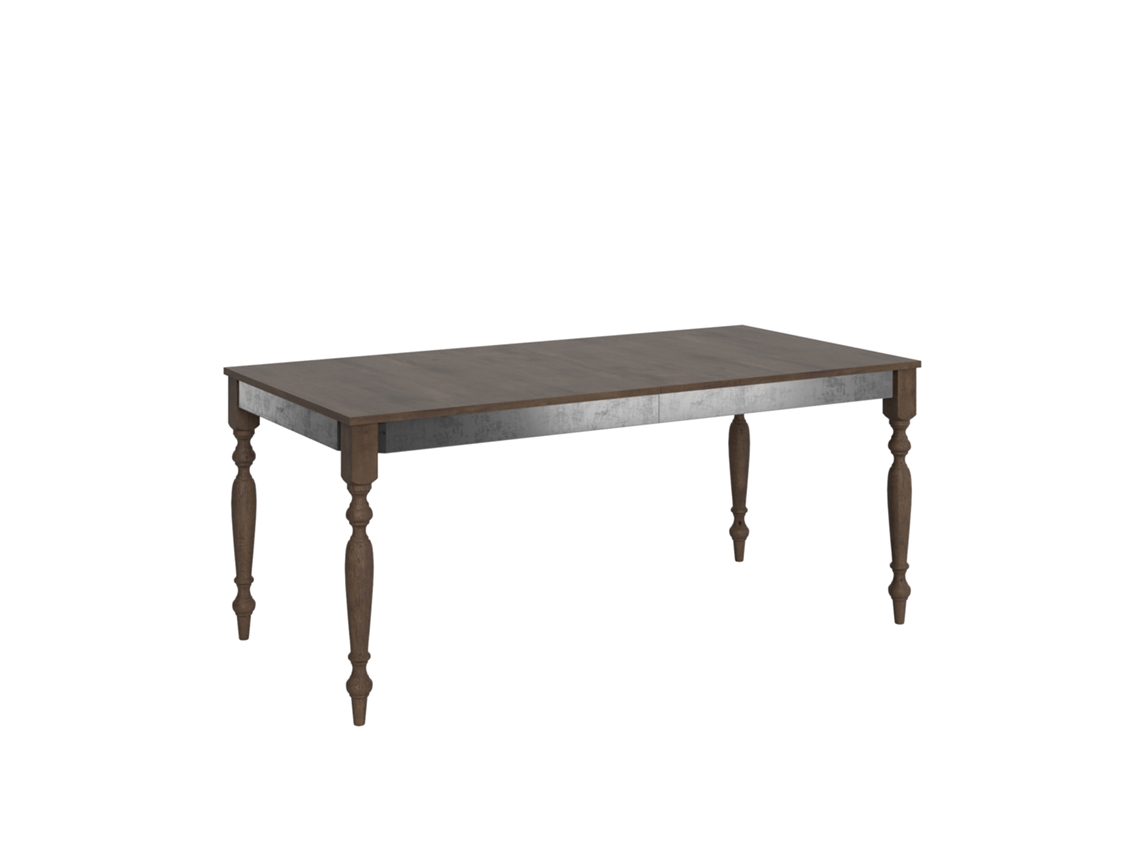 Mesa de Refeição ITAMOBY Romagna Iron (90x180/284 - Painéis em Melamina - Nogueira)