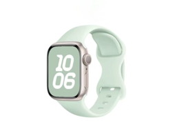 Pulseira de Silicone Halinuia para Apple Watch S1 11/ultra 1 3/se1 2 , Fecho em Formato de Oito, Design Esportivo Respirável,verde Claro (38 42 Mm)