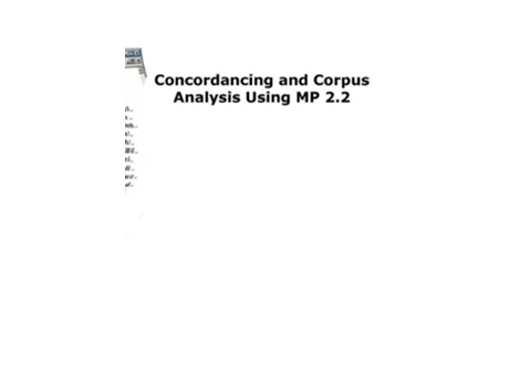 Livro Concordancing and Corpus Analysis Using Mp22 de Michael Barlow (Inglês)