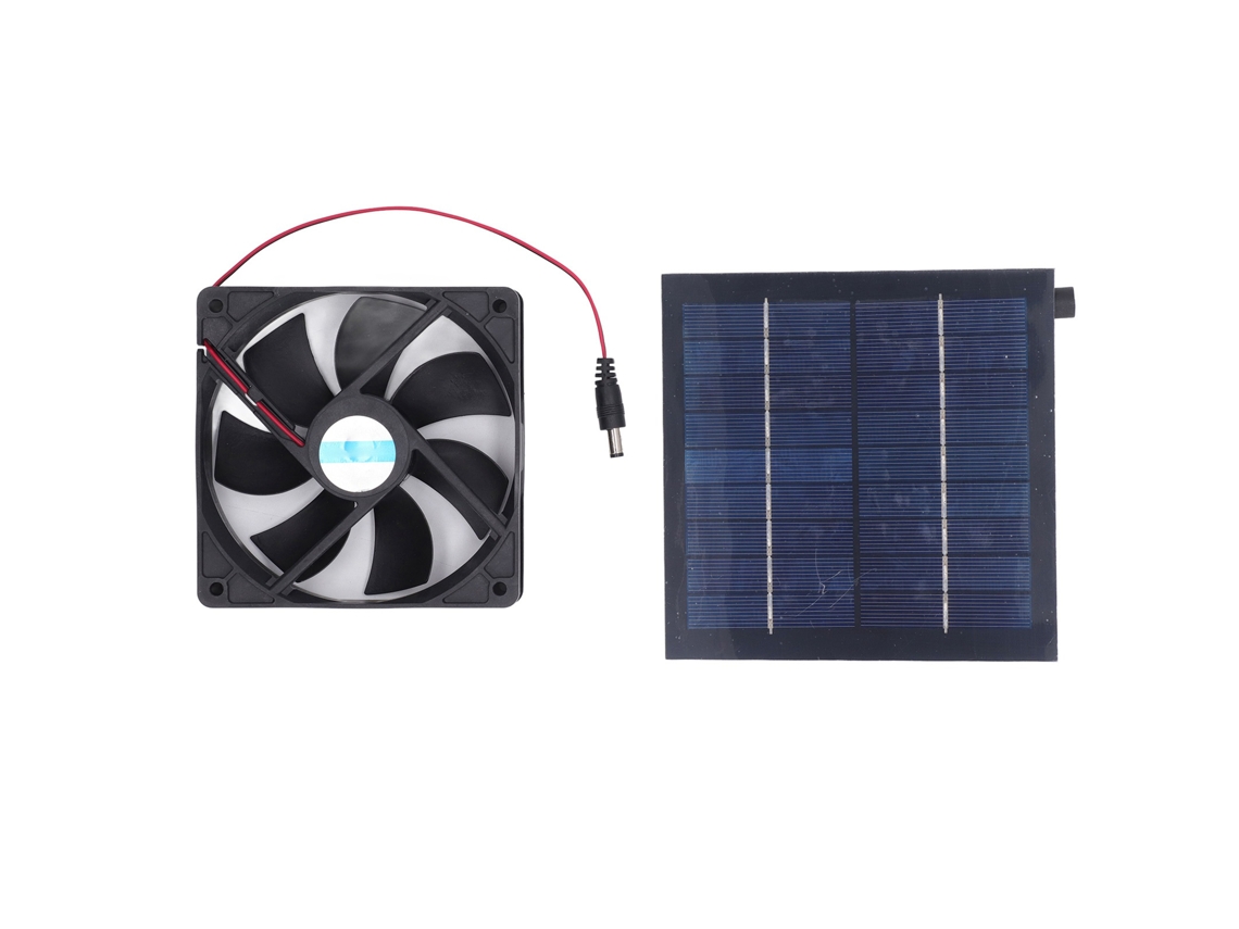 Primerox kit Ventilador Solar 20w Ip65 para Galinheiros Estufas Sheds Casas de Animais Exaustão