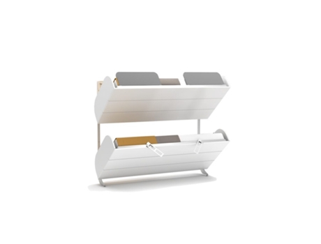 Beliches Dobrável Colchões Branco 90X200/90X200Cm MUEMUE