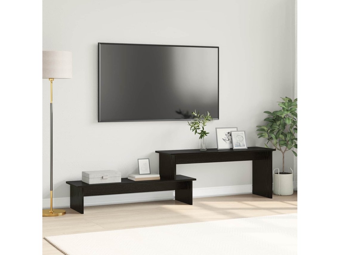 Vidaxl Conjunto De Móvel De Tv 180,5 X 30 X 43 Cm Carvalho Preto