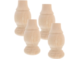 Conjunto De 4 Peças De Madeira Maciça Redonda Para Substituição De Móveis Rústicos, Como Mesas E Cadeiras.