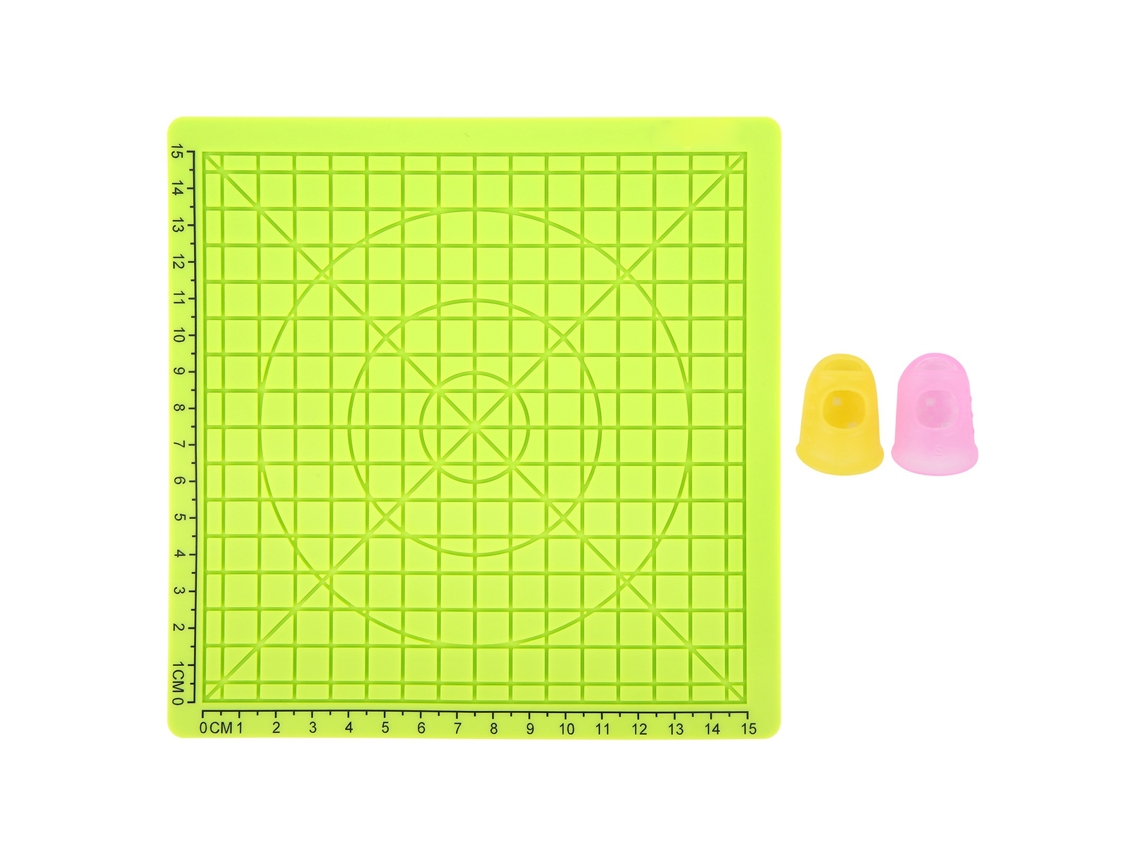 Mat De Silicone Para Impressão 3d Com Modelo E 2 Capas De Dedo Ferramentas De Desenho Tipo B Verde